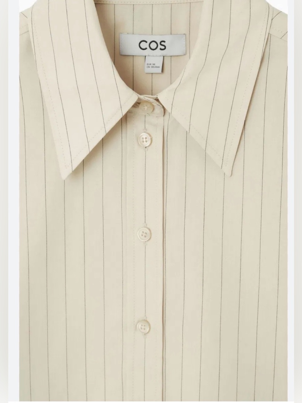 🆕 NWT COS butter yellow women’s stripe cotton top - Picture 8 of 8